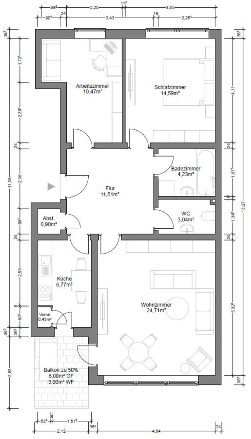 Wohnungsgrundriss