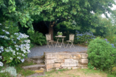 Sitzfläche im Garten