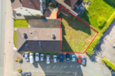 Vogelperspektive mit Grundstücksmarkierung - Attraktives Baugrundstück in Hameln – Ideal für die Bebauung mit einem Mehrfamilienhaus