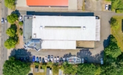 Luftbild - Übersicht über das Grundstück - Über 1000m² Lager- und Gewerbehalle im Gewerbegebiet Oyten