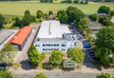 Umfahrmöglichkeit rundum die Halle für LKW - Über 1000m² Lager- und Gewerbehalle im Gewerbegebiet Oyten
